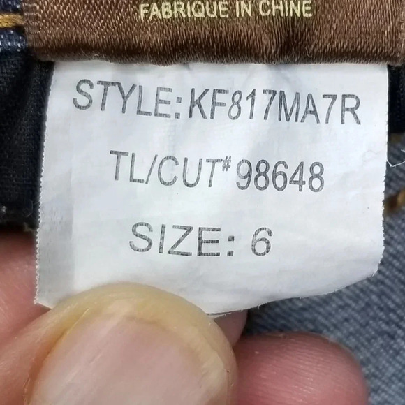 Kut From The Kloth Cropped BLue Denim Jeans Size 6 - Picture 4 of 11